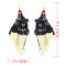 E-4565 Fashion Handmade Black Sequins Drop Beaded Big Drop Earrings