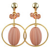 E-4568 3 Colors Trendy  Gold Metal Rhinestone Drop Earrings For Women Party Jewelry