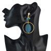 E-4568 3 Colors Trendy  Gold Metal Rhinestone Drop Earrings For Women Party Jewelry