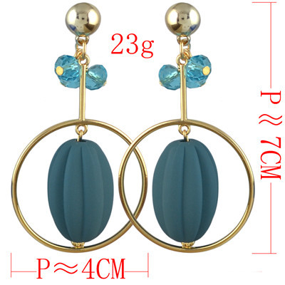 E-4568 3 Colors Trendy  Gold Metal Rhinestone Drop Earrings For Women Party Jewelry