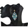 E-4570 Trendy Women Flower Shape Acrylic Crystal Statement Earrings Party Jewelry Gift