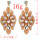 E-4570 Trendy Women Flower Shape Acrylic Crystal Statement Earrings Party Jewelry Gift