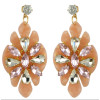 E-4570 Trendy Women Flower Shape Acrylic Crystal Statement Earrings Party Jewelry Gift