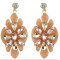 E-4570 Trendy Women Flower Shape Acrylic Crystal Statement Earrings Party Jewelry Gift