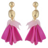 E-4571 Fashion Acrylic Flower Long Drop Dangle Earrings for Women Wedding Bridal Ear Jewelry