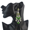 E-4573 Women's Drop Earrings Crystal Wedding Bridal Bling Long Dangle Earring
