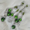 E-4573 Women's Drop Earrings Crystal Wedding Bridal Bling Long Dangle Earring