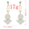 E-4577 Cute Women's Drop Earrings Round Triangular Crystal  Rhinestone Wedding Bridal Bling Long Dangle Earring