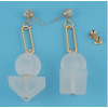 E-4577 Cute Women's Drop Earrings Round Triangular Crystal  Rhinestone Wedding Bridal Bling Long Dangle Earring