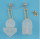 E-4577 Cute Women's Drop Earrings Round Triangular Crystal  Rhinestone Wedding Bridal Bling Long Dangle Earring