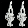 E-4582 7 Colors Trendy Small  Beads Bunch Round Tassel Women Earring