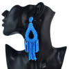 E-4582 7 Colors Trendy Small  Beads Bunch Round Tassel Women Earring