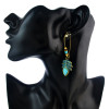 E-4584 Bohemian Retro Drop Dangle Earrings Beaded Turquoise Earring for Women 3 Styles