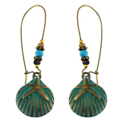 E-4584 Bohemian Retro Drop Dangle Earrings Beaded Turquoise Earring for Women 3 Styles