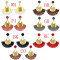 E-4583 7 Colors Trendy Design Gold-Plated Women Tassel Earrings Party Jewelry