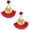 E-4583 7 Colors Trendy Design Gold-Plated Women Tassel Earrings Party Jewelry