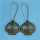 E-4585 Retro Bronze Skull Drop Dangle Earrings Party Jewelry