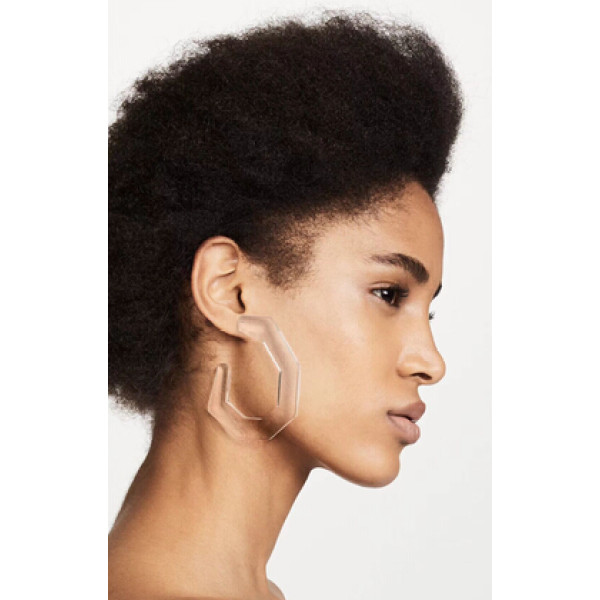 E-4590 8 Colors Geometric Acrylic Hoop Earrings For Women Charm Party Jewelry Wholesale