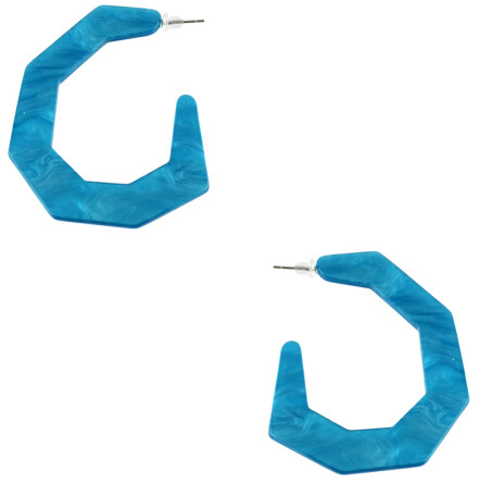 E-4590 8 Colors Geometric Acrylic Hoop Earrings For Women Charm Party Jewelry Wholesale