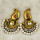 E-4586 Fashion Bohemian Gold Plated Alloy Crystal Rhinestone Pearl Drop Dangle Earrings