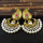 E-4586 Fashion Bohemian Gold Plated Alloy Crystal Rhinestone Pearl Drop Dangle Earrings
