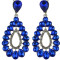 E-4588 4 Colors waterdrop Earrings With Crystal For Women Wedding Bridal Long Dangle Earring