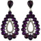 E-4588 4 Colors waterdrop Earrings With Crystal For Women Wedding Bridal Long Dangle Earring