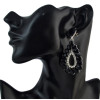 E-4588 4 Colors waterdrop Earrings With Crystal For Women Wedding Bridal Long Dangle Earring