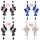 E-4589 4 Colors Fashion Bohemian Silver Alloy Crystal Rhinestone  Drop Dangle Earrings Women Jewelry