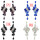 E-4589 4 Colors Fashion Bohemian Silver Alloy Crystal Rhinestone Drop Dangle Earrings Women Jewelry