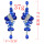 E-4589 4 Colors Fashion Bohemian Silver Alloy Crystal Rhinestone  Drop Dangle Earrings Women Jewelry