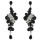 E-4589 4 Colors Fashion Bohemian Silver Alloy Crystal Rhinestone Drop Dangle Earrings Women Jewelry