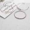 B-0883  Trend 925 Silver Gemstone Love Bangle Bracelet For Young Ladies