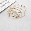 B-0887 3pcs/set Simple pineapple Crystal Love Bangle Bracelet for women
