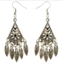E-4598 2 Styles Fashion Silver Plated Alloy Follower Personality irregular Shape Earrings Jewelry