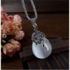 N-7111  E-0270 New Hot Rhinestone Cat Eyes Gemstone Drop Dangle Earrings Necklace Jewelry Set