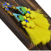 E-4595 Trendy Rhinestone Flower Long Thread Tassel Earrings For Women Bridal Jewelry