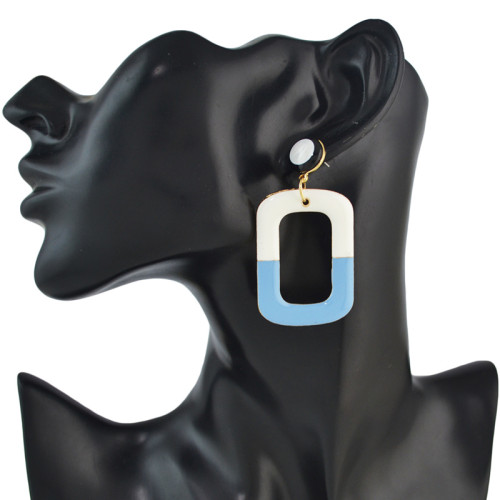 E-4602 7 Colors Square Shape Enamel Fashion Ear Studs for Fashion Women