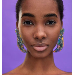 E-4576 Fashion Acrylic colorful Long Drop Earrings for Women Bohemian Party Jewelry Gift