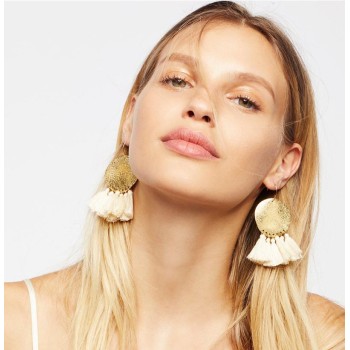 E-4404 New Fashion 5 Colors Gold Plated Alloy Thread Tassel Shourouk Earrings