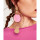 E-4259 4 Colors Stud Charm Pendant Round Dangle Charm Earring for Women Fashion Jewelry