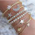 B-0890 4pcs/set  Gold Silver Plated Rhinestone Moon Star Cuff Bracelets Set