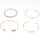 B-0890 4pcs/set  Gold Silver Plated Rhinestone Moon Star Cuff Bracelets Set
