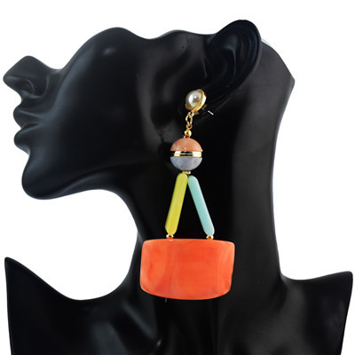 E-4607 Trendy Bohemian Style Resin Drop  Earrings For Women Design Jewelry