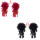 E-4605 Fashion Big Flower Shape Resin Beads Statement Earrings for Women Wedding Party Jewelry