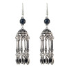 E-4609 Bohemian Silver Alloy Crystal Tassel Statement Drop Dangle Earrings For Fashion Women
