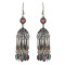 E-4609 Bohemian Silver Alloy Crystal Tassel Statement Drop Dangle Earrings For Fashion Women