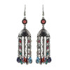 E-4614 Bohemian Long Tassel Drop Dangle Earrings Statement Earring Fish Hook Earring