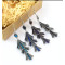 E-4616 7 Colors Ladies Silver Metal Rhinestone Statement Earrings for Women Wedding Party Jewelry