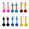 E-4615 6 Colors Ladies Stone Acrylic Colorful Statement Earrings for Women Wedding Party Jewelry